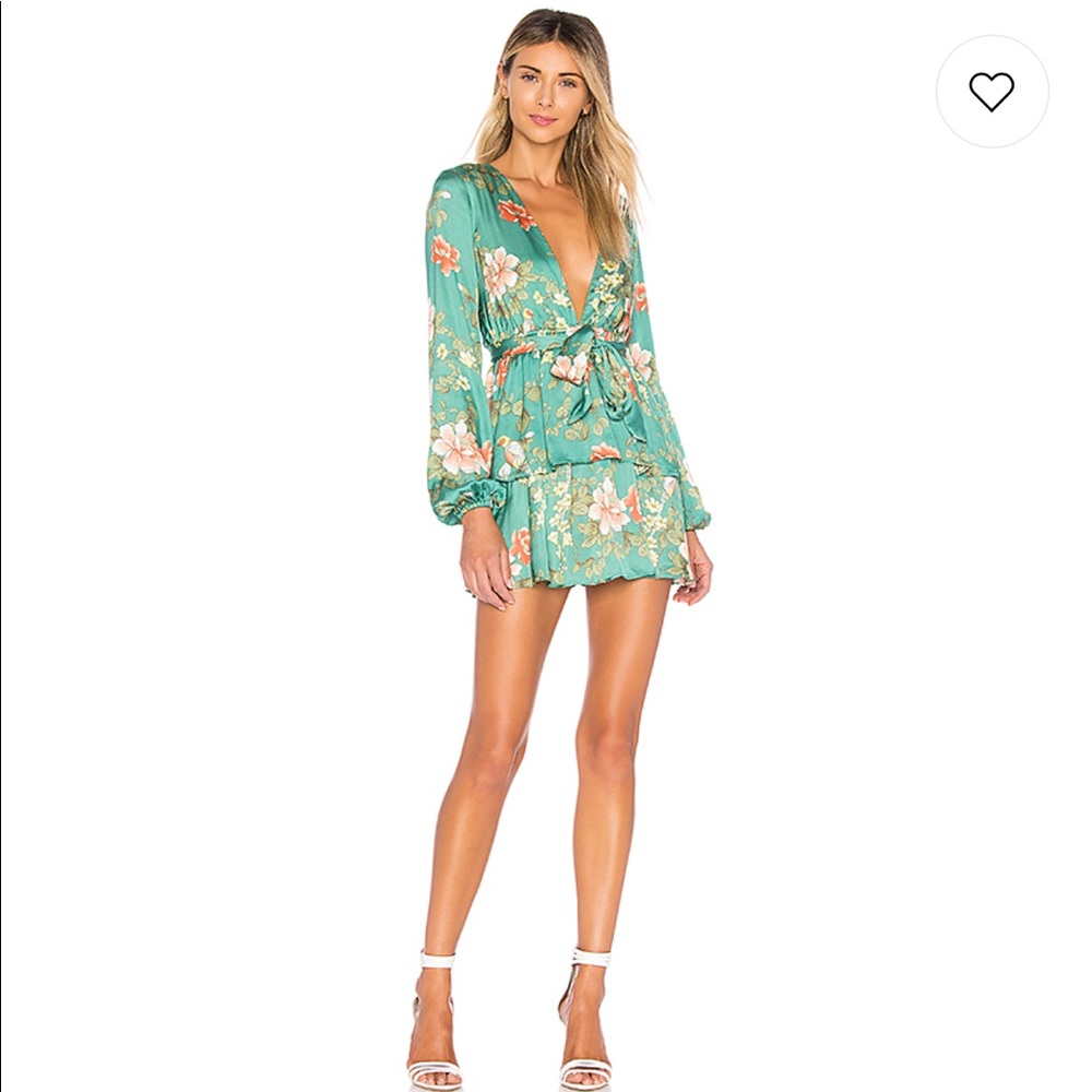 Revolve Majorelle Berkshire dress in bellbird